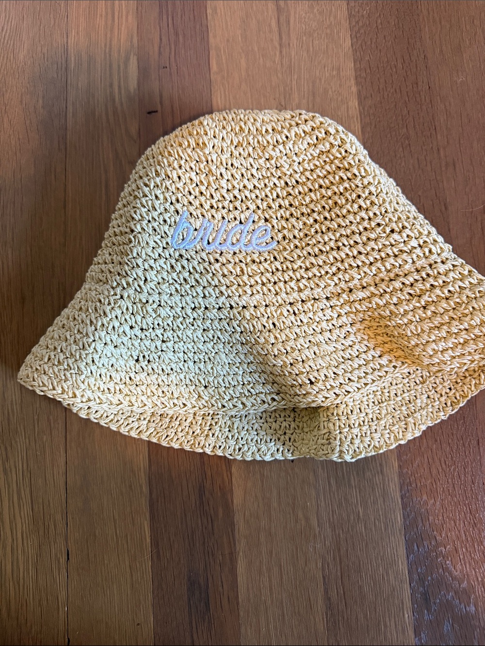 Yellow 'Bride' Crochet Bucket Hat